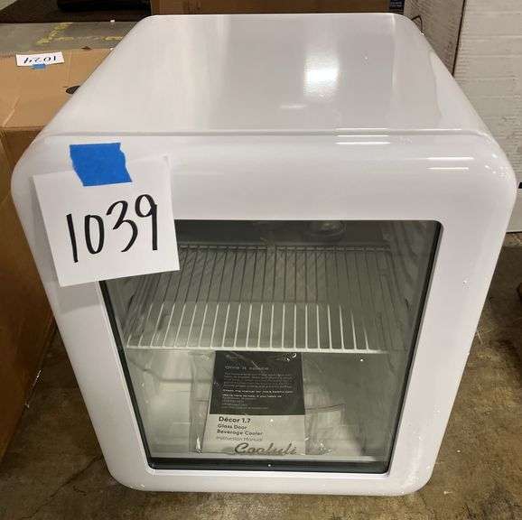 COOLULI 1.7CU FT. GLASS DOOR BEVERAGE COOLER - WHITE