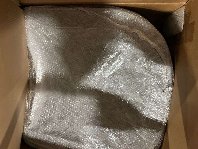 ABBYSON LIVING FABRIC SWIVEL CHAIR IN BOX - CHARCOAL