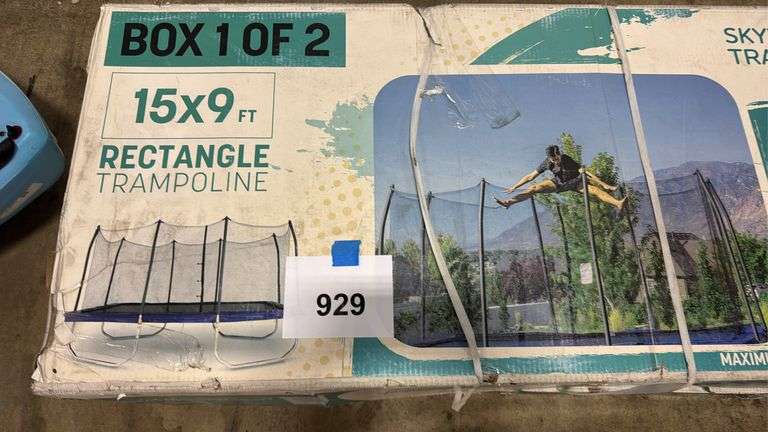 AS IS - SKYWALKER 15X9FT TRAMPOLINE IN BOX