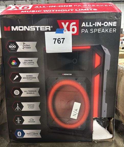 MONSTER X6 ALL-IN-ONE PA SPEAKER IN BOX