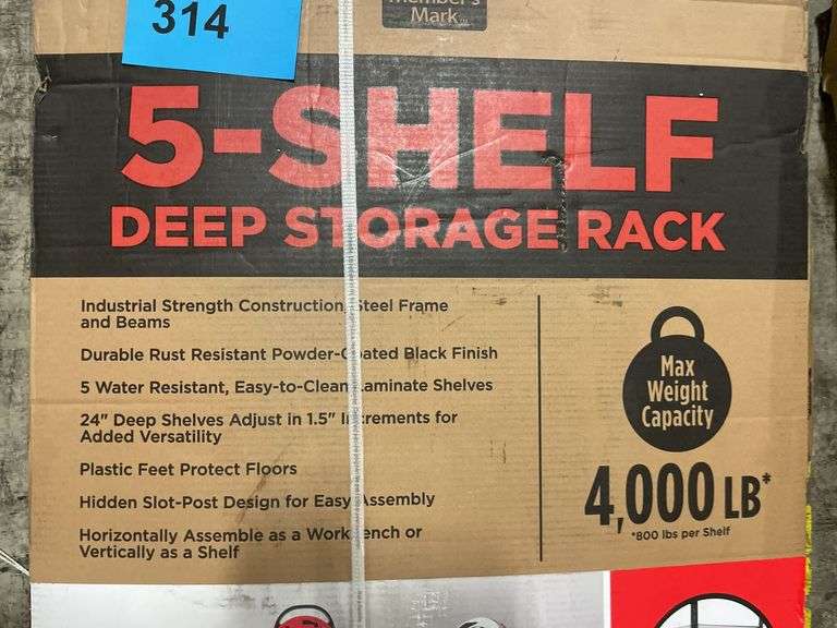 (1) 5 SHELF DEEP STORAGE RACK IN BOX - Earl's Auction Company