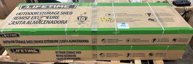 LIFETIME 8FTx7.5FT OUTDOOR STORAGE SHED IN BOX