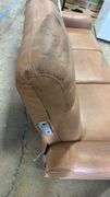 AS IS - COOPER LEATHER POWER RECLINING SOFA - BUTTERNUT