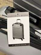 GEOFFREY BEENE 2PC HARDSHELL ROLLING LUGGAGE - SILVER