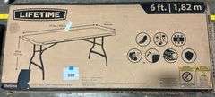 (2) LIFETIME 6FT FOLDING TABLES IN BOX