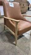 BECKI OWENS LEATHER ACCENT CHAIR