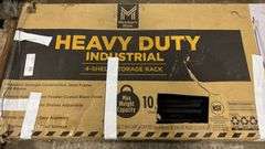 AS IS - HEAVY DUTY 4-SHELF STORAGE RACK IN BOX