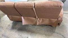 AS IS - COOPER LEATHER POWER RECLINING SOFA - BUTTERNUT