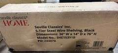 SEVILLE CLASSICS 5-TIER SHELVING RACK IN BOX