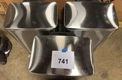 AS IS - (3) TRAMONTINA STEP ON TRASH CANS