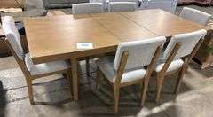 AS IS - 7PC WOOD DINING SET