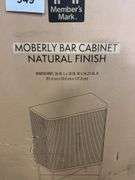 MOBERLY BAR CABINET IN BOX - NATURAL FINISH