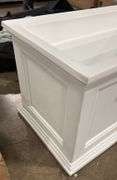 MAYNE RECTANGLE  PLASTIC PLANTER - WHITE