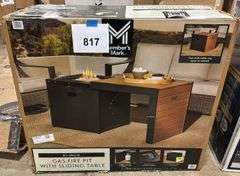 31" GAS FIRE PIT WITH SLIDING TABLE IN BOX