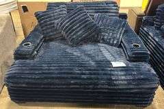 CHEERS OVERSIZED COZY CHAISE CHAIR - NAVY