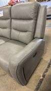 COOPER LEATHER POWER RECLINING SOFA - GREY