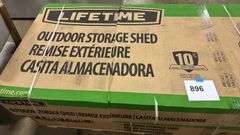 LIFETIME 8FT X 7.5FT OUTDOOR STORAGE SHED IN BOX