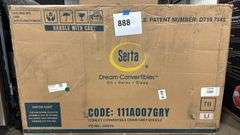SERTA CONLEY CONVERTIBLE CHAIR IN BOX - GREY BOUCLE