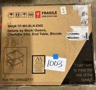 ABBYSON LIVING END TABLE IN BOX