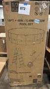AS IS - BESTWAY 18FTx48" POOL SET IN BOX