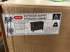 KETER OUTDOOR BUFFET STORAGE CABINET IN BOX