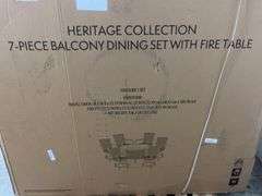 HERITAGE COLLECTION 7PC BALCONY PATIO DINING SET IN BOXES