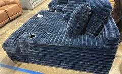 CHEERS OVERSIZED COZY CHAISE CHAIR - NAVY