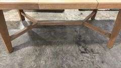 WOOD DINING TABLE W/ LEAF