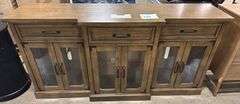 6-DOOR WOOD CONSOLE