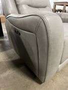 COOPER LEATHER POWER RECLINER - GREY