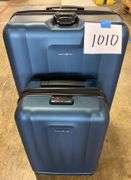 SAMSONITE 2PC HARDSHELL ROLLING LUGGAGE - BLUE