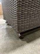 AS IS - SUNBRELLA ALL WEATHER WICKER OUTDOOR LOVESEAT W/ COVER