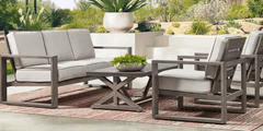 SUNBRELLA CAHABA COLLECTION 4PC DEEP SEATING SET IN BOX - CAST SILVER