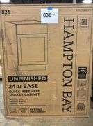 HAMPTON BAY 24" UNFINISHED BASE CABINET IN BOX