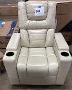 ABBYSON LIVING HOME THEATER POWER RECLINER - CREAM