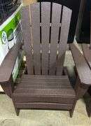 3PC ADIRONDACK SET - CHAIRS & TABLE (BROWN)
