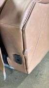 AS IS - COOPER LEATHER POWER RECLINING SOFA - BUTTERNUT