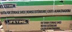 LIFETIME 8FTx7.5FT OUTDOOR STORAGE SHED IN BOX