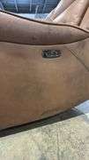 AS IS - COOPER LEATHER POWER RECLINING SOFA - BUTTERNUT