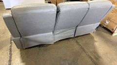 COOPER LEATHER POWER RECLINING SOFA - GREY