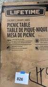 LIFETIME KIDS PLASTIC FOLDING PICNIC TABLE IN BOX - BLUE