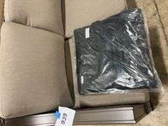 AS IS - SUNBRELLA ALL WEATHER WICKER OUTDOOR LOVESEAT W/ COVER