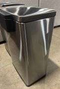 (2) TRAMONTINA STEP ON TRASH CANS - BLACK & STAINLESS