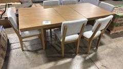 AS IS - 7PC WOOD DINING SET