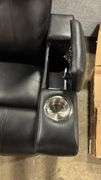 AS IS - HOME THEATER POWER RECLINER W/ TRAY TABLE - BLACK