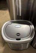 AS IS - (3) STAIBNLESS MOTION SENSOR TRASH CANS