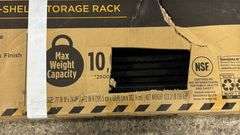 AS IS - HEAVY DUTY 4-SHELF STORAGE RACK IN BOX