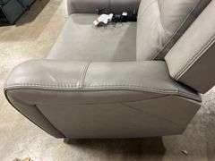 COOPER LEATHER POWER RECLINER - GREY