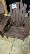 3PC ADIRONDACK SET - CHAIRS & TABLE (BROWN)
