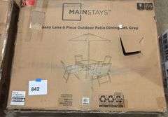 MAINSTAYS 6PC OUTDOOR DINING SET IN BOX - GREY